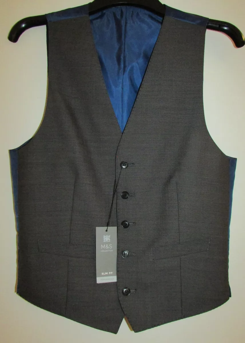 Marks and spencer grey cheap waistcoat