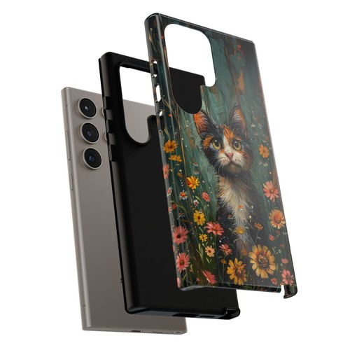 For iPhone | Samsung Galaxy | Pixel Phone Case - Calico Cat Flowers Pastel - 第 154/256 張圖片