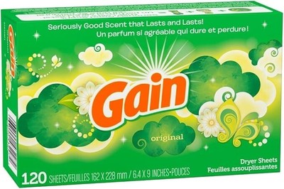 Gain Original Dryer Sheets, 120 CT