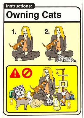 Katzenhumor Happy Birthday Grußkarte besitzen Katzen ihre Frau humorvoll Witz
