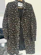 Women Leopard Print Coat Size 10