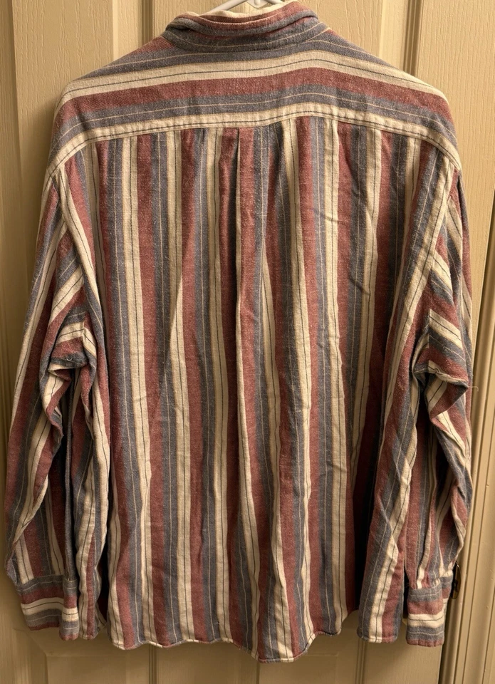 Vintage Northwest Territory Men's XL Striped Button Up Shirt 100% Cotton - Image 4 of 4