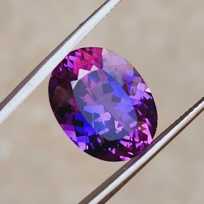 Ceylon Oval Shape Loose Gemstone Certified 10-11CT Natural Purple Pink Sapphire