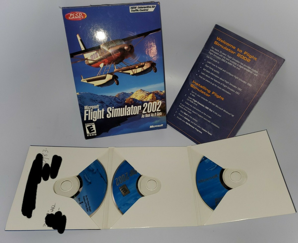 Microsoft FLIGHT SIMULATOR 2002 - As Real As It Gets (3 CDs Plus