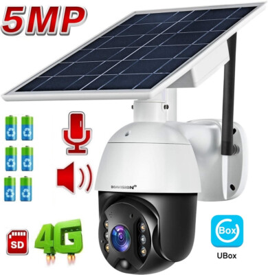 4G HD LTE Mobile Home Security Camera Battery Power Pan Tilt