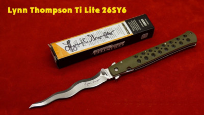 Cold Steel Limited Edition Lynn Thompson Ti-Lite  Knife 6'' 440C Kris Blade ODGrn