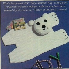 BABY'S BEARSKIN RUG NURSERY HOME DECOR CROCHET PATTERN INSTRUCTIONS
