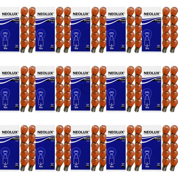 15X 10X Neolux PY21W Gelb 21W 12V Sockel Bau15S Signal Innen Beleuchtung-image