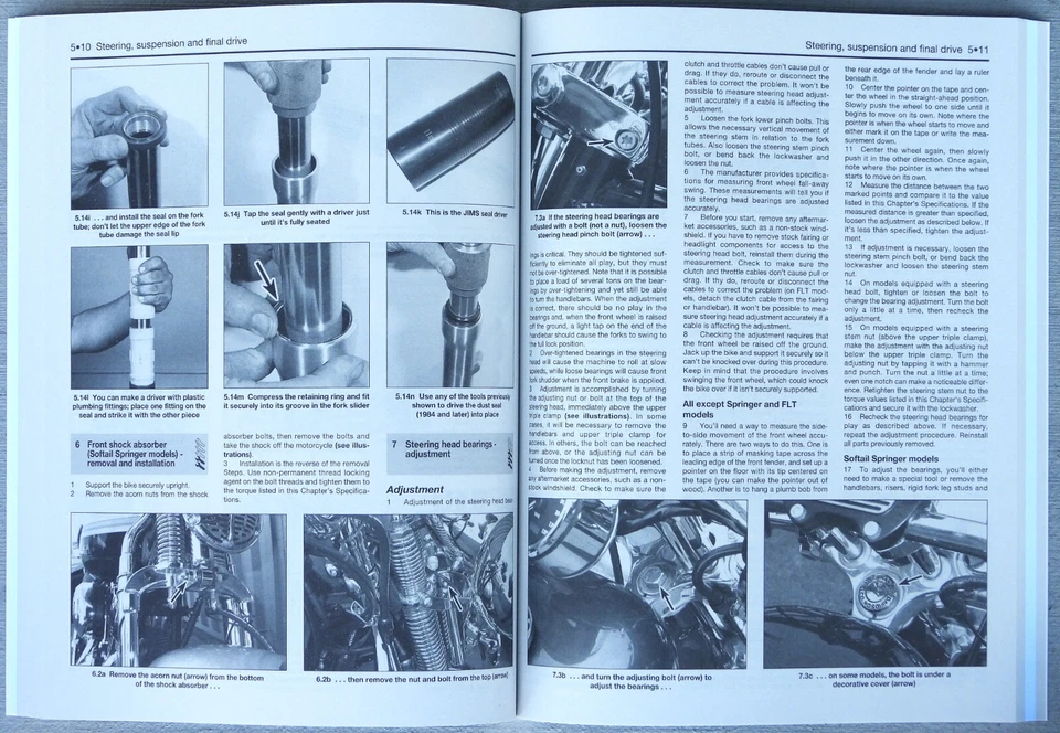 1970-1999 Harley Davidson Electra Tour Glide Dyna Softail HAYNES REPAIR MANUAL - Image 4 of 4