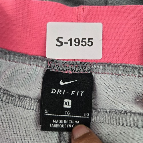 Nike Girls Activewear Pants XL Gray Sweats Dri-FIT Core Studio Training Swoosh - Picture 2 of 11
