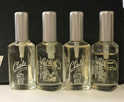 Lot of 4 Charlie Revlon White Musk Cologne Spray 0.5 oz / 14.7 ml unboxed 