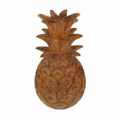 Scratch & Dent Hand Carved Pineapple Tabletop Statue Décor 9.75 Inches High