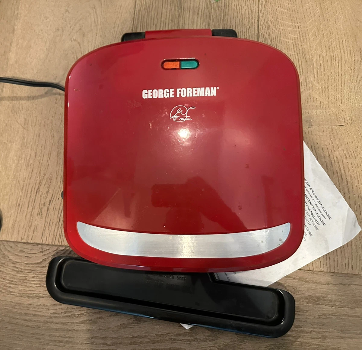 George Foreman Grill Red GRP360R 4 Servings Removable Plate Grill