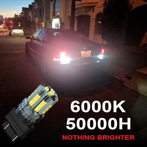 3156 3157 4157 LED Backup Reverse Light Bulbs 6000K Xenon White Bright 2x - Picture 9 of 12