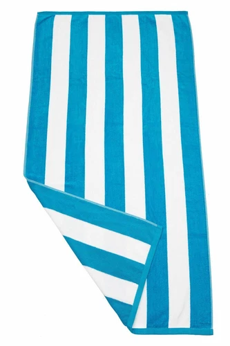 BULK 5 X Havana Hotel Cotton Pool Beach Towels Aqua Striped | Bnb Supplies