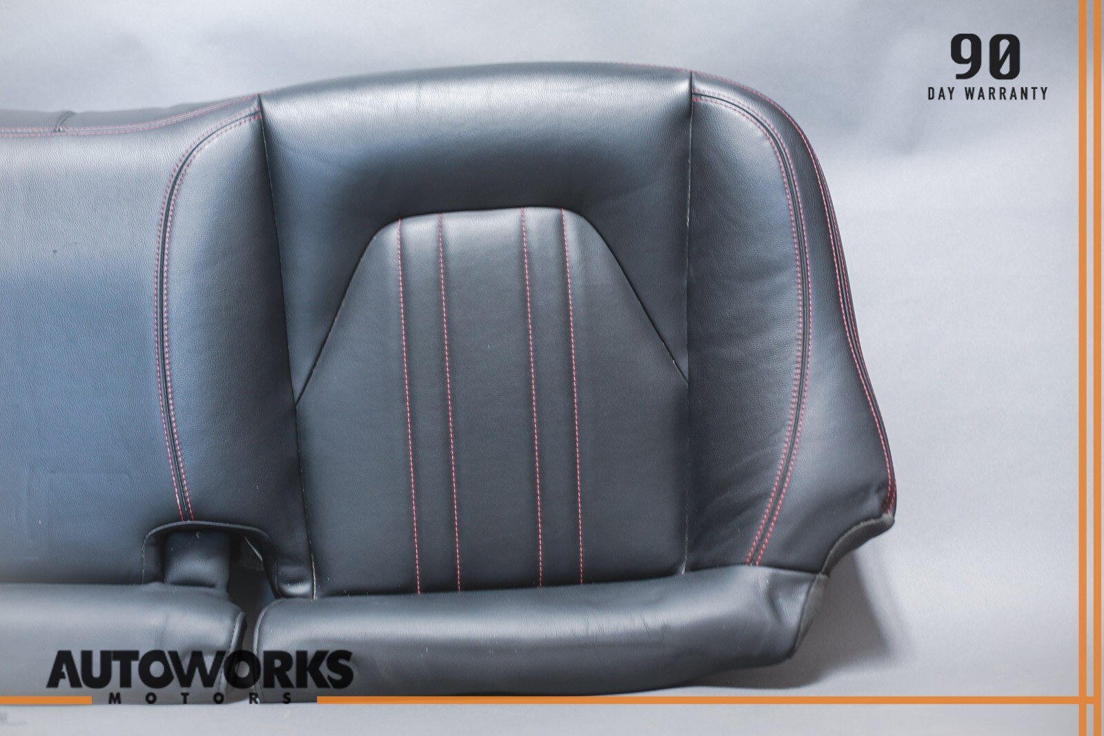 14-17 Maserati Ghibli M157 Rear Lower Bench Seat Cushion Trim Black & Red OEM