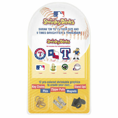 TEXAS RANGERS SHRINKY DINKS KIT KEY CHAINS PINS MAGNETS ZIPPERS