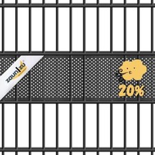 Doppelstabzaun Sichtschutz zaun|zu RILLE GELOCHT mit 20% Muster PP Streifen 