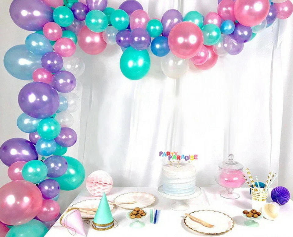 Juego completo de guirnalda de arco de globo de perlas de 16 pies de 139 piezas + unicornio FIESTA DE FELIZ CUMPLEAÑOS Foto 2 de 4