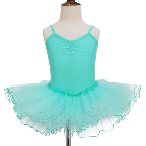 Mädchen Netz Ballett Trikot Kleid Tutu Röcke Gymnastik Body Bühne Kostüm - Bild 90 von 105