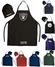NFL,NBA Team Barbecue Tailgating Apron and Chef's Hat