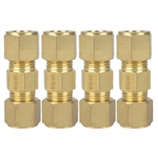 1/4inch Od Brass Compression Fittings for Home Appliances Water Supply Systems