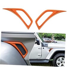 Bonbo 2PCS Exterior Accessories Wheel Eyebrow Side Air Conditioning Vent Orange