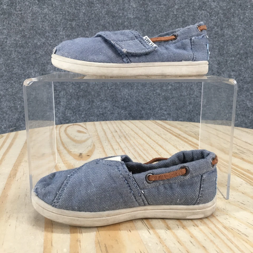 Toms Shoes Toddler 7 Bimini Boat Blue Casual Comfort Round Toe Low Top Flats - Image 2 of 4
