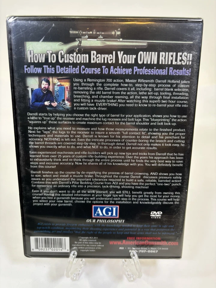 AGI How to Custom Barrel Bolt Action Rifles DVD (2017) Step-by-Step Instruction  Foto 2 de 2