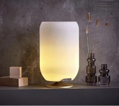 Kooduu Atmos, Bluetooth Lautsprecher/LED Lampe/Getränkekühler, Messingfuß, Neu, UVP 199£