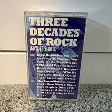 Priority Records Three Decades of Rock 60's, 70's, 80's Cassette 1990 4XL 7966