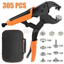305PCS Heavy Duty Snap Fastener Tool Kit Boat Cover Metal Snaps Sewing Tarps US