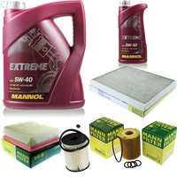 MANN-FILTER Inspektionspaket Mannol 6L Extreme 5W-40 FüR Opel Corsa D 1.7 Cdti