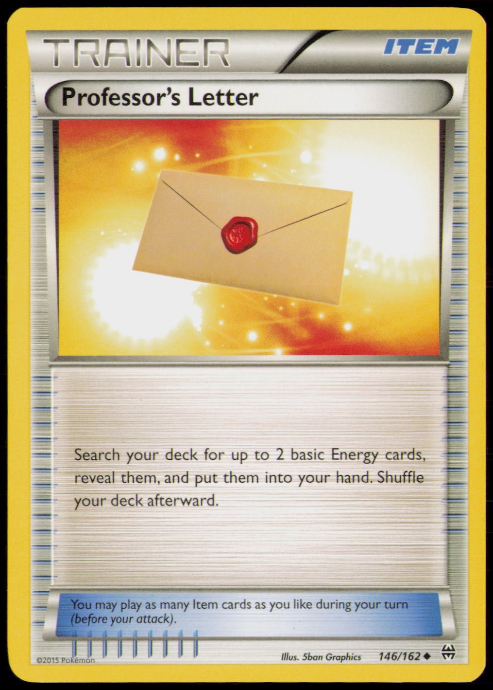 PROFESSOR'S LETTER 146/162 UC BREAKTHROUGH POKEMON LP