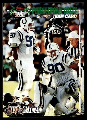 1993 Stadium Club Super Team Card Steve Emtman Indianapolis Colts