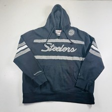 Mitchell Ness Pittsburgh Steelers Hoodie Black Gray Men s Size XXL