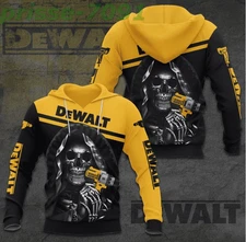 New Dewalt Men Hoodie 3D All Over Print Pullover Men Lightweight Hoodie Dewalt