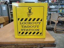 prinzing lockout tagout station with breaker and plug lockouts-