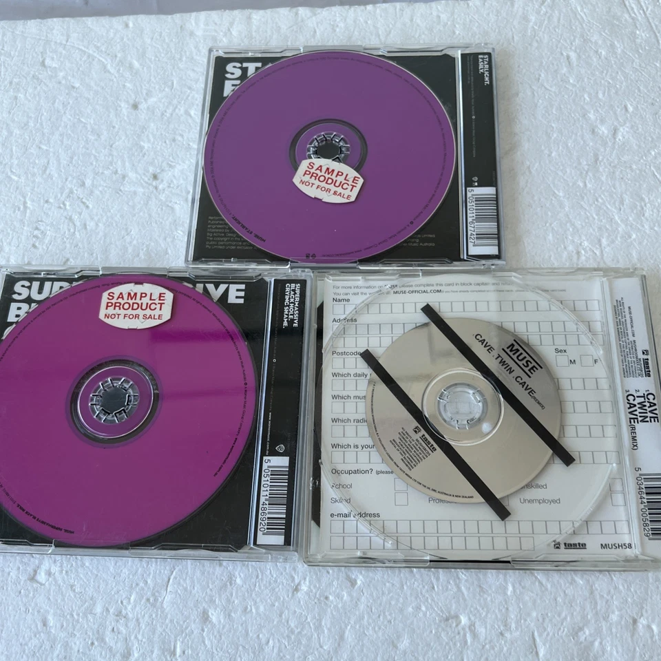 Muse CD Singles Raro Años 90 00 Música Rock Australiana Edición Reino Unido Bonus Tracks x3 Foto 2 de 4