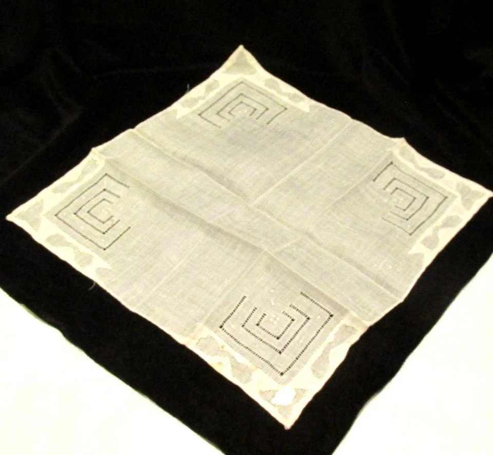 Vintage Semi Sheer White  Handkerchief 11-1/4 x 11-1/5 - Image 3 of 3