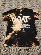 GOAT Tye Dye T Shirt Heavy Cotton Greatest Of All Time Black Gold Men's Medium