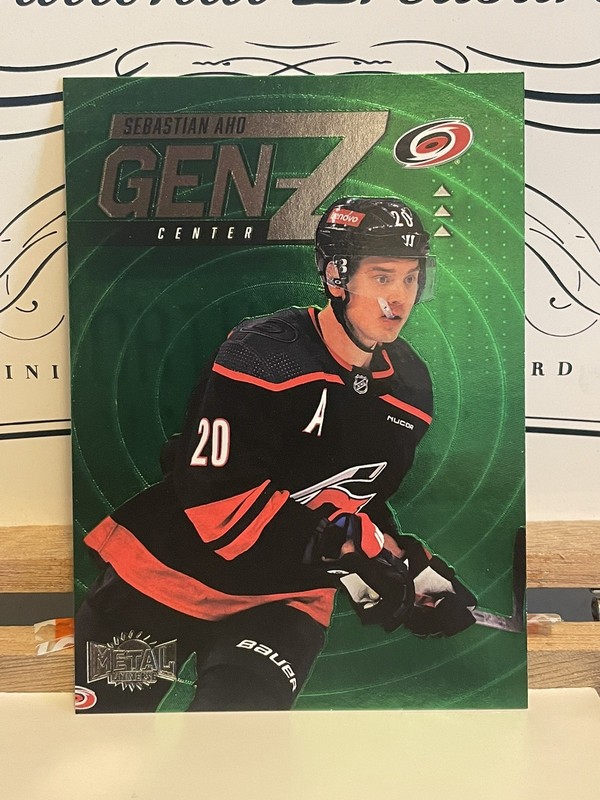 2024-25 SkyBox Metal Universe Gen-Z Sebastian Aho #GZ-1 Canes
