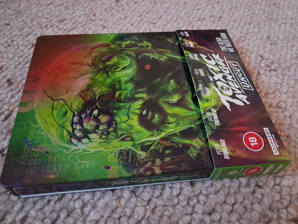 The Toxic Avenger Uncut 4K UHD Bluray Steelbook Ltd Ed Dinklage Kevin Bacon Wood - Image 4 of 4