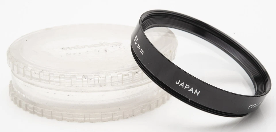 Minolta Nahlinse Vorsatzlinse close-up lens No.0 55 mm 55mm im Etui - Bild 3 von 3