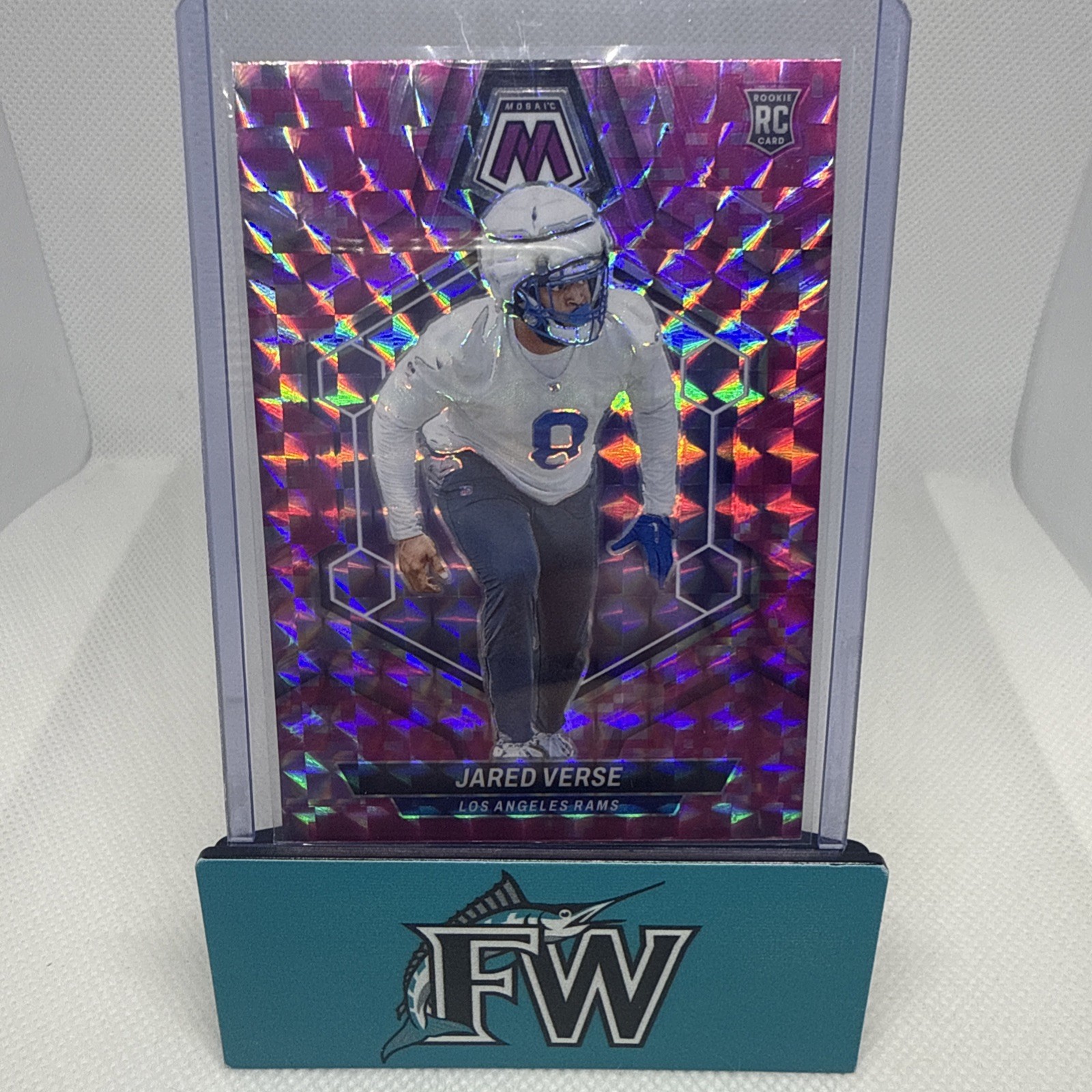 2024 Mosaic Jared Verse #319 Pink Camo Mosaic Prizm RC Rams