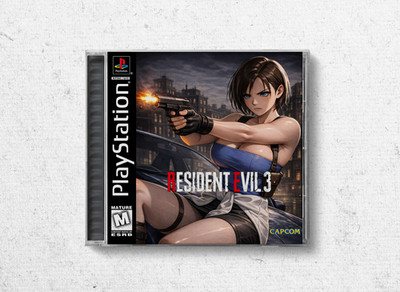   Resident Evil 3 Custom PS1 Style Case Art | RE3 Remake Cover | Display Case