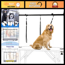 Adjustable Dog Grooming Arm with Clamps - H Shape, 3 Loop Noose, Pet Grooming Su