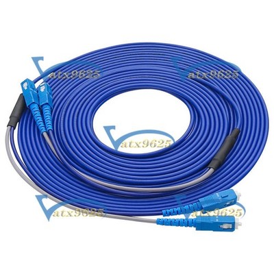 15M Indoor Armored Fiber Patch Cord Duplex SM SC-SC UPC FTTH Fiber Cable Jumper