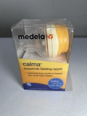 MEDELA CALMA Breastmilk Feeding Nipple & Cap ~ BPA FREE ~ NEW