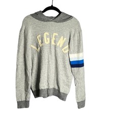 Gap Kids Boys Gray Hooded Sweater With Legend on Front Size XXL 13-14 
